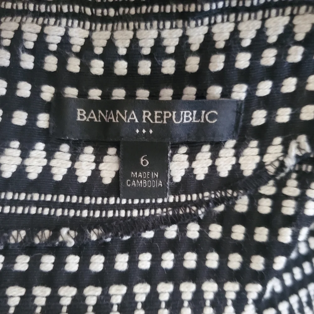 Banana Republic Black & White sleeveless dress sz 6 - Picture 9 of 13